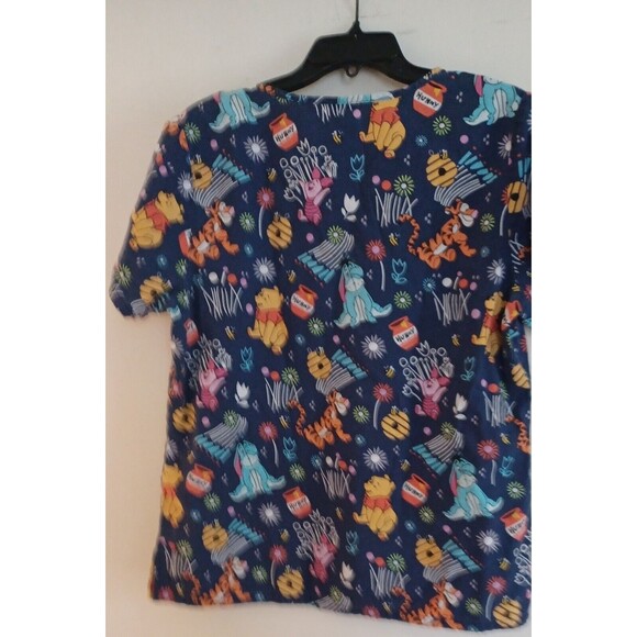Winnie the Pooh Uniform Med. Scrub Top Winnie & Friends Disney Cartoon Medical - Picture 3 of 3